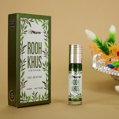 Meena Rooh Khus Floral Attar 8 ML (Woody)