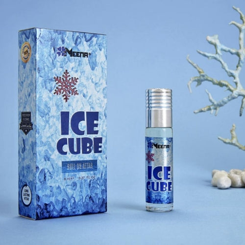 Meena Ice Cube Floral Attar 8 ML (White Water Lily, Rose)