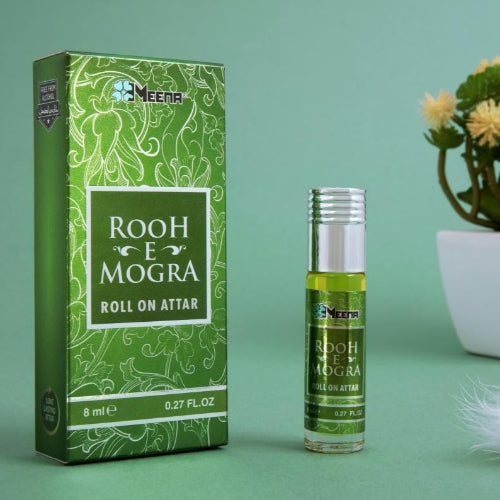 MEENA Rooh E Mogra Long Lasting Attar Herbal Attar 8 ML (Mogra)