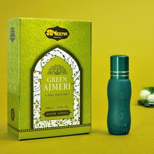 MEENA Green Ajmeri Floral Attar (Floral, Woody, Amber)