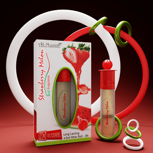 Al Nuaim Strawberry Melon Alcohol Free Attar Roll on - 6 ML Floral Attar (Floral)
