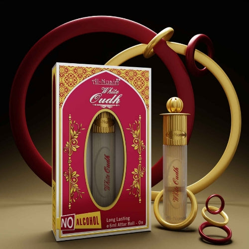 Al Nuaim White Oudh Attar 6 ML Herbal Attar (Oud(agarwood))