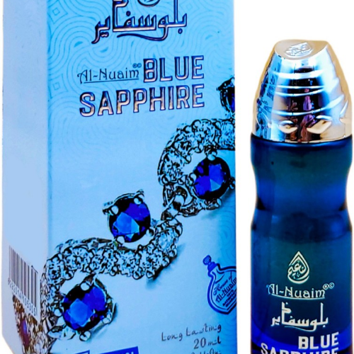 Al-Nuaim Blue Sapphire 20 ml Attar Roll-On | for Women, Men | Alcohol Free Attar Floral Attar (Floral)