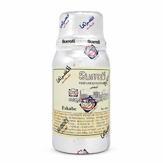 Surrati Eskabe Attar 100ml, 25ml, 12ml,  | Long Lasting Non Alcoholic Arabic Perfume Oil