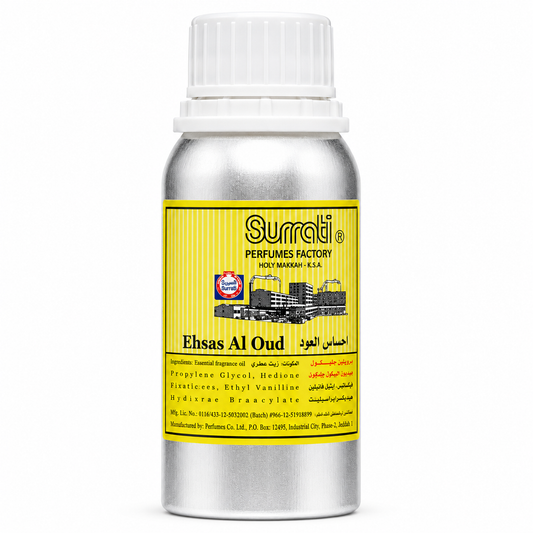 SURRATI Ehsas Al Oud 100 ml Aluminum Tin, Made in Saudi Arabia Floral Attar (Floral)