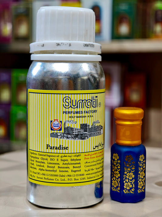 SURRATI Paradise 100 ml Aluminum Tin, Made in Saudi Arabia Floral Attar (Floral)