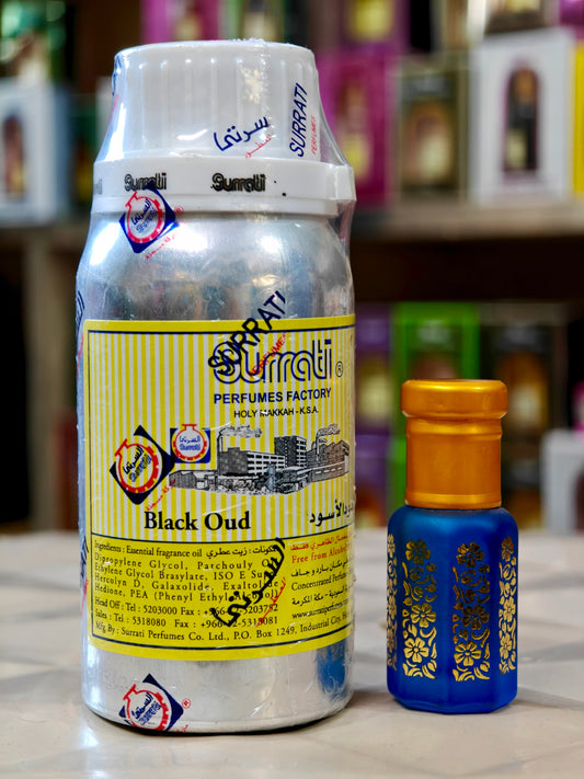 SURRATI Black Oud 100 ml Aluminum Tin, Made in Saudi Arabia Floral Attar (Floral)